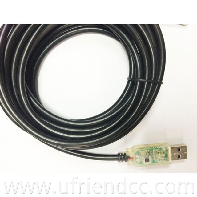 OEM Factory FTDI LED 2 core wire USB CABLE with alligator clip Rs232 to Rs485 Converter
